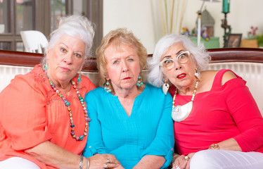 Three Shocked Senior Ladies