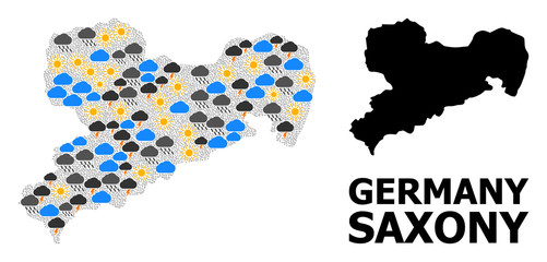 Climate Mosaic Map of Saxony State