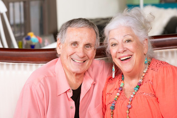 Senior Man and Woman with Big Smiles