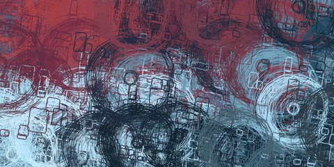 Handmade surreal abstract pattern. Modern artistic canvas. 2d illustration.