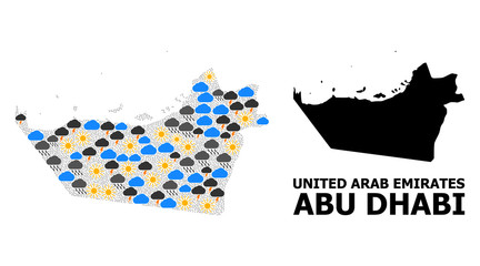 Weather Mosaic Map of Abu Dhabi Emirate