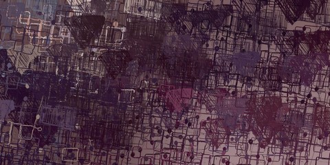 Poster oil painting element. 2d illustration.