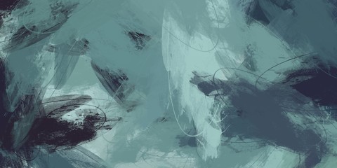 Poster oil painting element. 2d illustration.