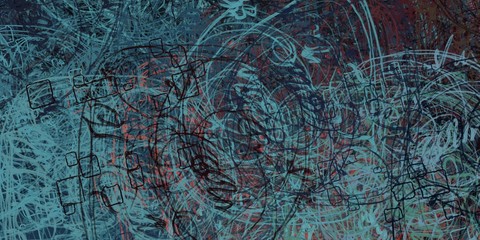 Poster oil painting element. 2d illustration.