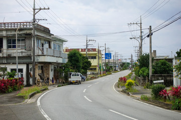 Obraz premium 西表島の市街地