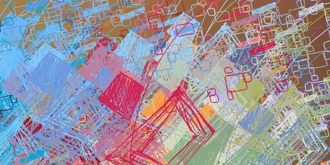 Vintage old fashion painting. 2d illustration.