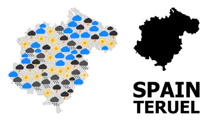 Weather Mosaic Map of Teruel Province