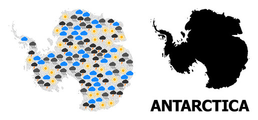 Obraz premium Climate Pattern Map of Antarctica