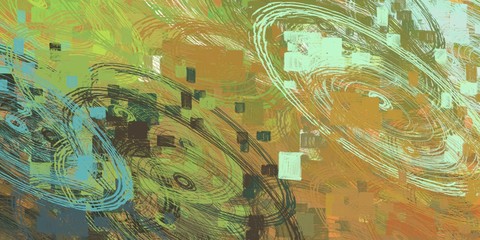 Modern art. Artistic brush. Oil painting. 2d illustration.