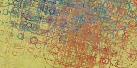 Modern art. Artistic brush. Oil painting. 2d illustration.