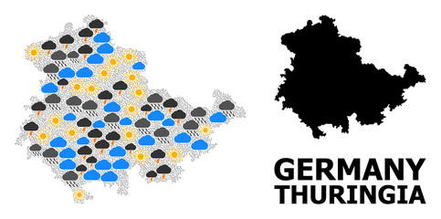 Climate Collage Map of Thuringia State