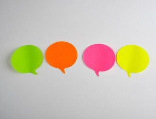 color paper stickers on a white background