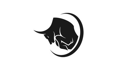 Bull and the ring icon vector
