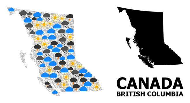 Climate Pattern Map of British Columbia Province