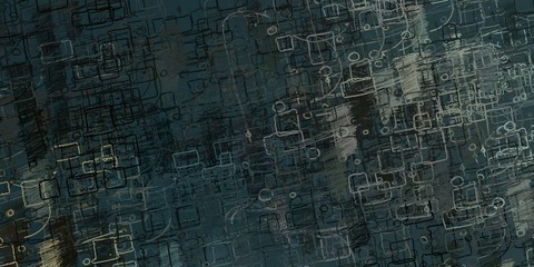 Crazy sketch random pattern. Creative chaos and variety. Modern art drawing painting. 2d illustration. Digital texture wallpaper. Artistic sketch draw backdrop material. 