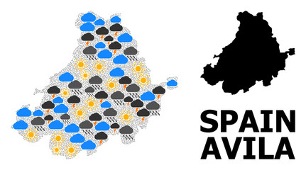 Climate Collage Map of Avila Province