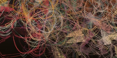 Crazy sketch random pattern. Creative chaos and variety. Modern art drawing painting. 2d illustration. Digital texture wallpaper. Artistic sketch draw backdrop material. 