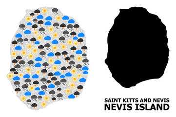 Weather Pattern Map of Nevis Island