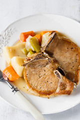 rustic germain braised pork chop