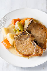 rustic germain braised pork chop