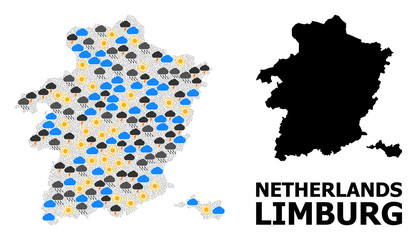 Weather Collage Map of Limburg Province