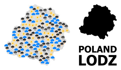 Climate Mosaic Map of Lodz Province