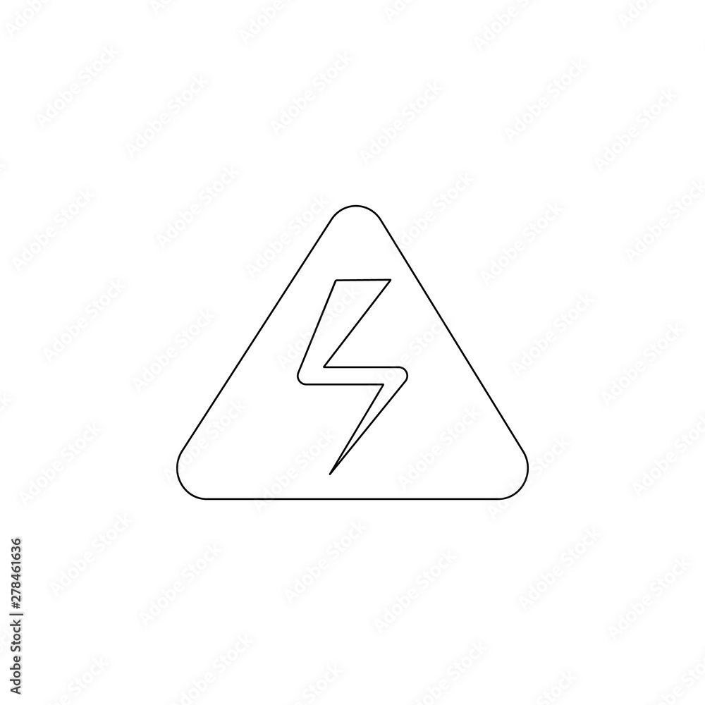 Poster sign electricity sign electricity icon. element of energy for mobile concept and web apps icon. outl