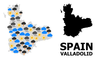 Climate Collage Map of Valladolid Province