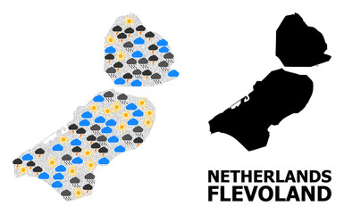 Climate Collage Map of Flevoland Province