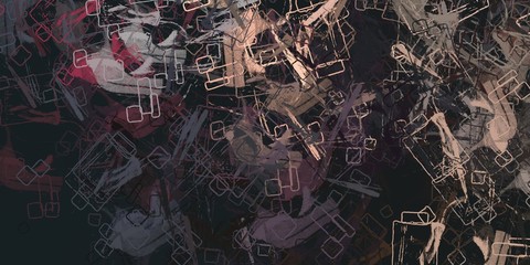 Crazy sketch random pattern. Creative chaos and variety. Modern art drawing painting. 2d illustration. Digital texture wallpaper. Artistic sketch draw backdrop material.