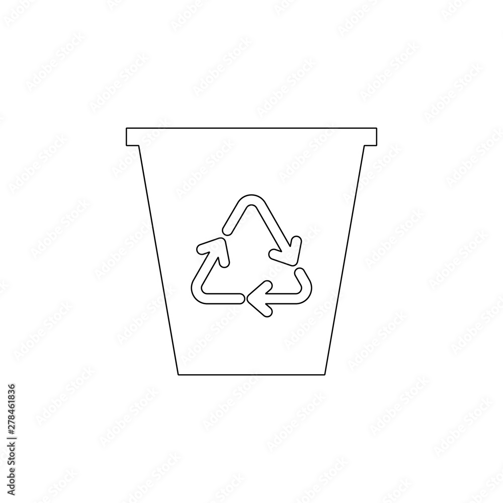 Poster waste recycling waste recycling icon. element of energy for mobile concept and web apps icon. outlin
