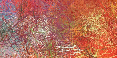 Crazy sketch random pattern. Chaos and variety. Modern art drawing painting. 2d illustration. Digital texture wallpaper. Artistic sketch draw backdrop material. 