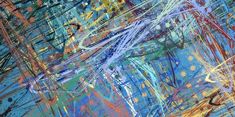 Crazy sketch random pattern. Chaos and variety. Modern art drawing painting. 2d illustration. Digital texture wallpaper. Artistic sketch draw backdrop material. 