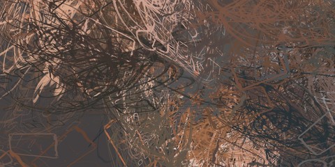 Crazy sketch random pattern. Chaos and variety. Modern art drawing painting. 2d illustration. Digital texture wallpaper. Artistic sketch draw backdrop material. 