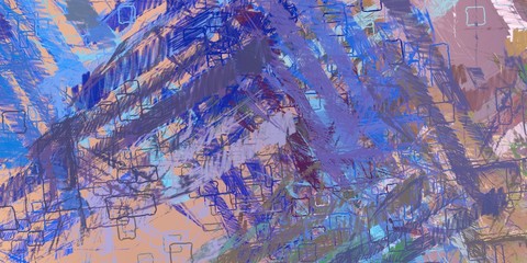 Crazy sketch random pattern. Chaos and variety. Modern art drawing painting. 2d illustration. Digital texture wallpaper. Artistic sketch draw backdrop material. 