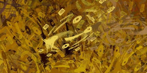 Crazy sketch random pattern. Chaos and variety. Modern art drawing painting. 2d illustration. Digital texture wallpaper. Artistic sketch draw backdrop material. 