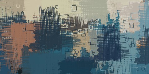 Obraz premium Crazy sketch random pattern. Chaos and variety. Modern art drawing painting. 2d illustration. Digital texture wallpaper. Artistic sketch draw backdrop material. 