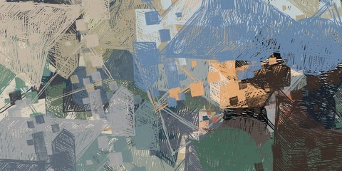 Crazy sketch random pattern. Chaos and variety. Modern art drawing painting. 2d illustration. Digital texture wallpaper. Artistic sketch draw backdrop material. 