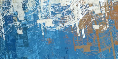 Crazy sketch random pattern. Chaos and variety. Modern art drawing painting. 2d illustration. Digital texture wallpaper. Artistic sketch draw backdrop material. 