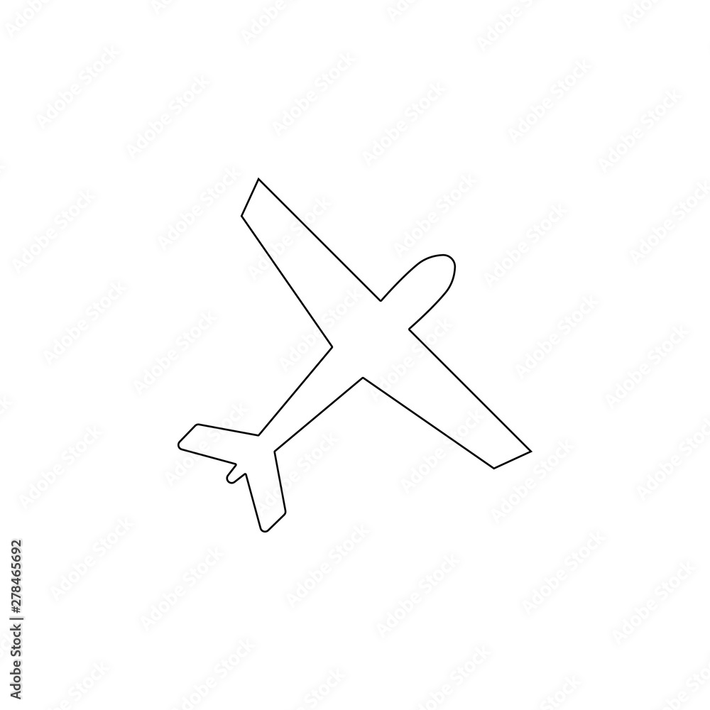 Aufkleber aircraft icon. element of army for mobile concept and web apps icon. outline, thin line icon for web