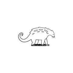 Silvisaur cartoon icon. Element of prehistoric for mobile concept and web apps icon. Outline, thin line icon for website design and development, app development