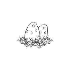 Dinosaur eggs cartoon icon. Element of prehistoric for mobile concept and web apps icon. Outline, thin line icon for website design and development, app development
