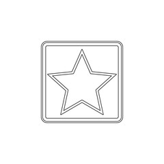 star in a square icon. Element of army for mobile concept and web apps icon. Outline, thin line icon for website design and development, app development
