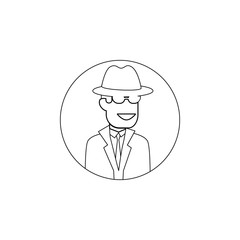avatar of spy icon. Element of avatar for mobile concept and web apps icon. Outline, thin line icon for website design and development, app development