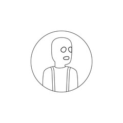 avatar of bandit icon. Element of avatar for mobile concept and web apps icon. Outline, thin line icon for website design and development, app development