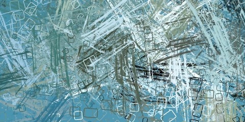 Fototapeta premium Crazy sketch random pattern. Chaos and variety. Modern art drawing painting. 2d illustration. Digital texture wallpaper. Artistic sketch draw backdrop material.