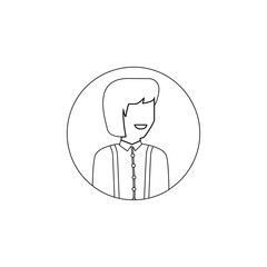 Fototapeta premium avatar of waitress icon. Element of avatar for mobile concept and web apps icon. Outline, thin line icon for website design and development, app development