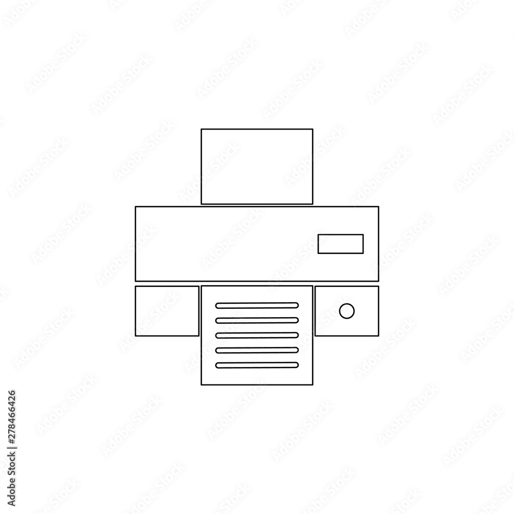 Poster colored printer icon. element of web for mobile concept and web apps icon. outline, thin line icon f
