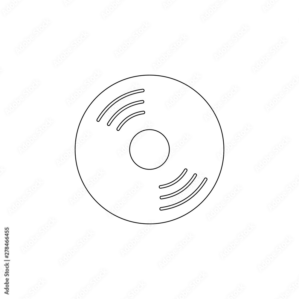 Poster colored cd disk icon. element of web for mobile concept and web apps icon. outline, thin line icon f
