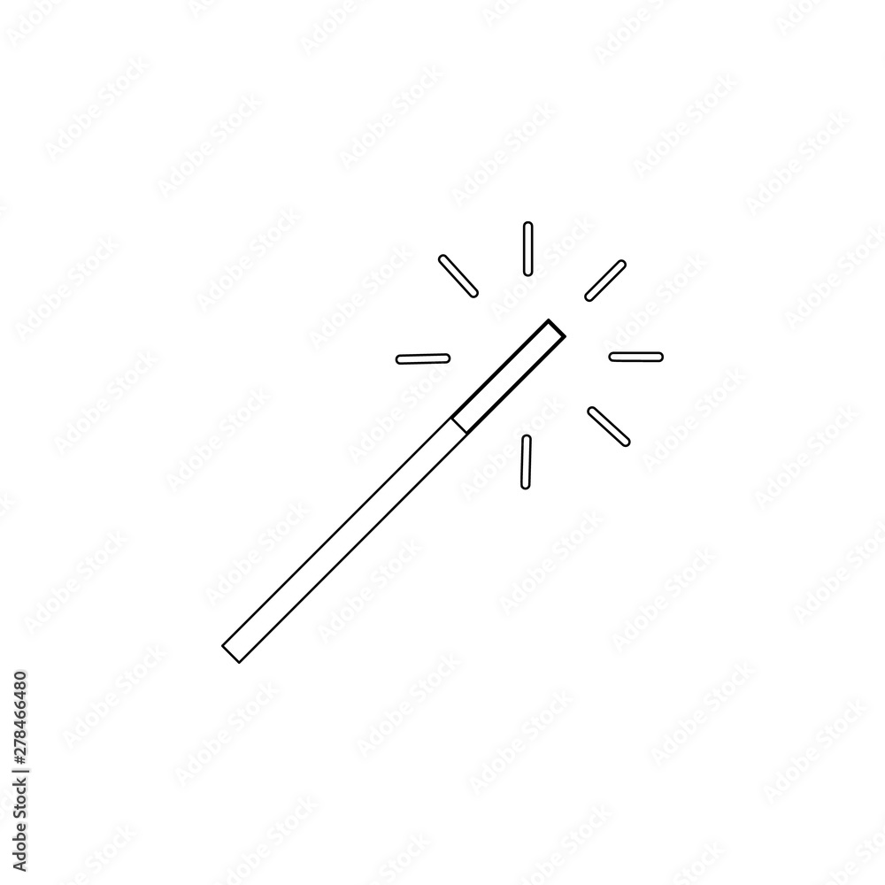 Poster colored magic wand icon. element of web for mobile concept and web apps icon. outline, thin line ico